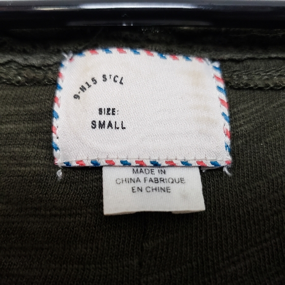 Anthropologie Postmark Green Stitched Slub Tee - Picture 4 of 5